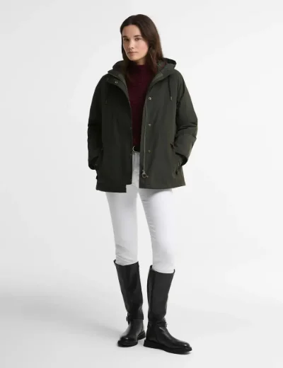 Barbour Womens Hester Waterproof Jacket | Sage/Classic Tartan
