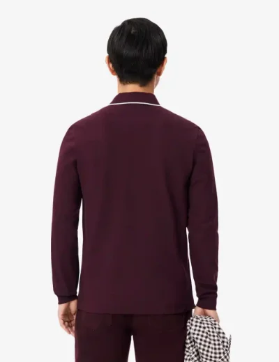 Lacoste Regular Fit Long Sleeved Paris Polo Shirt | Marron