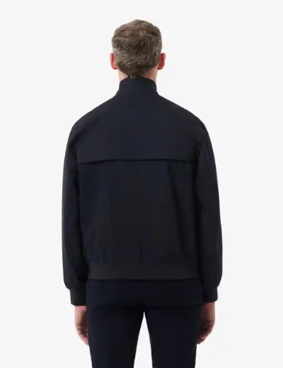 Lacoste Mens Water-Repellent Twill Harrington Jacket / Navy