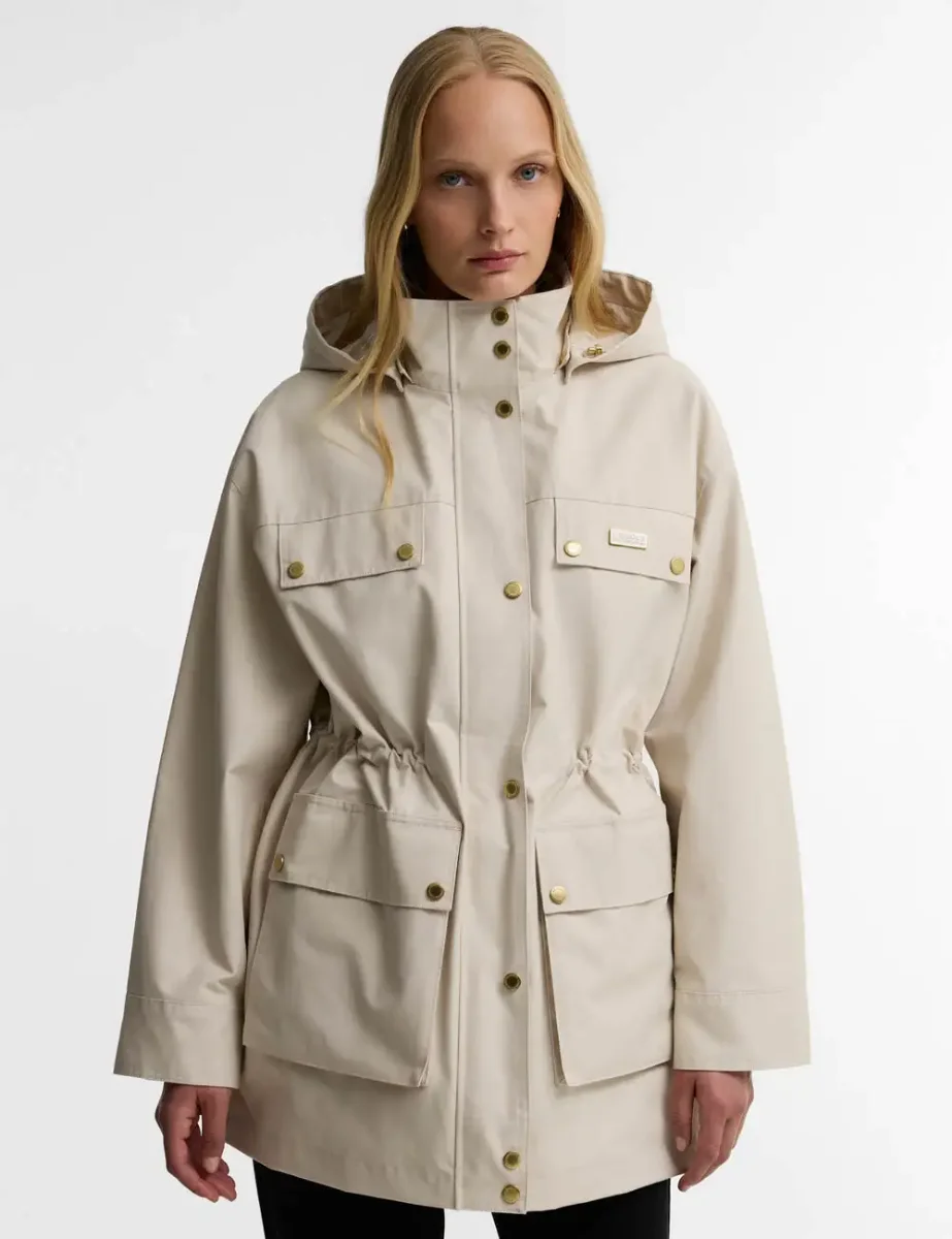 Picture of Barbour International Womens Molina Showerproof Jacket | Moonbeam