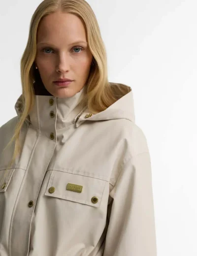 Picture of Barbour International Womens Molina Showerproof Jacket | Moonbeam