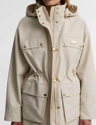 Picture of Barbour International Womens Molina Showerproof Jacket | Moonbeam