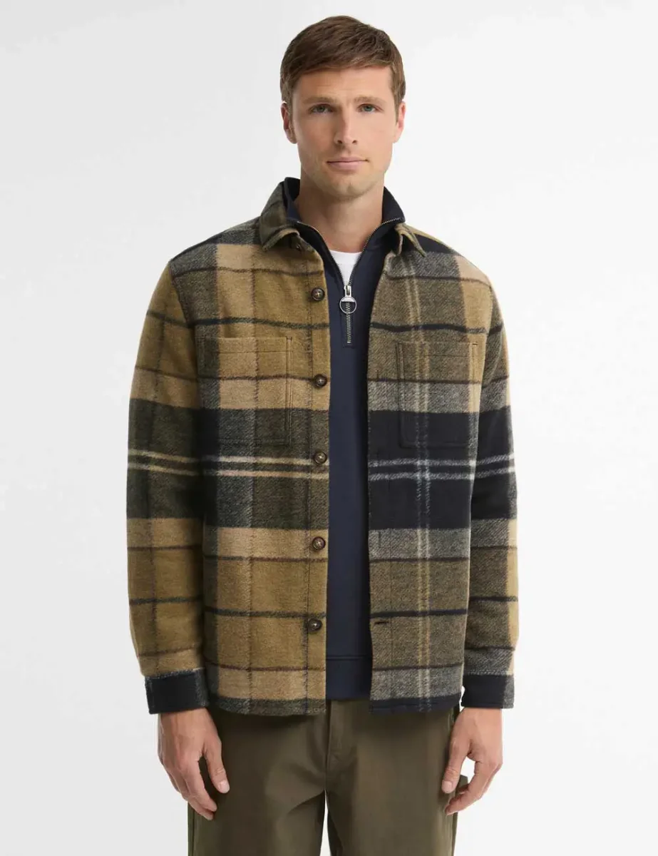 Picture of Barbour Mens Woodlane Brushed Overshirt | Birch Dress Tartan
