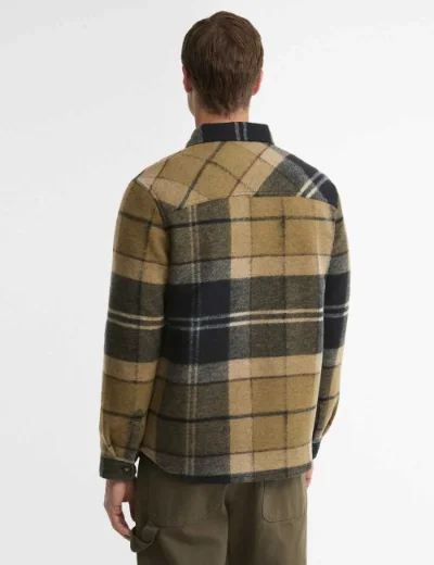 Picture of Barbour Mens Woodlane Brushed Overshirt | Birch Dress Tartan