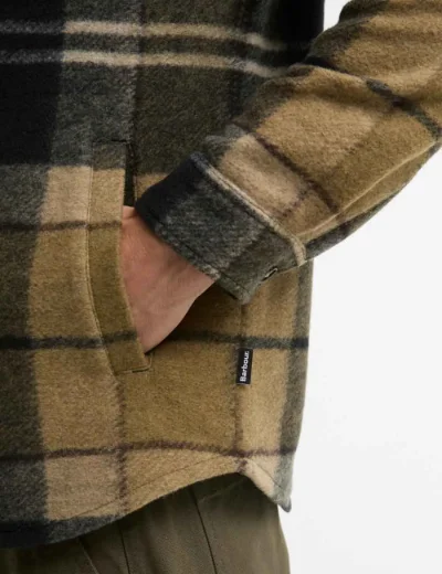 Picture of Barbour Mens Woodlane Brushed Overshirt | Birch Dress Tartan