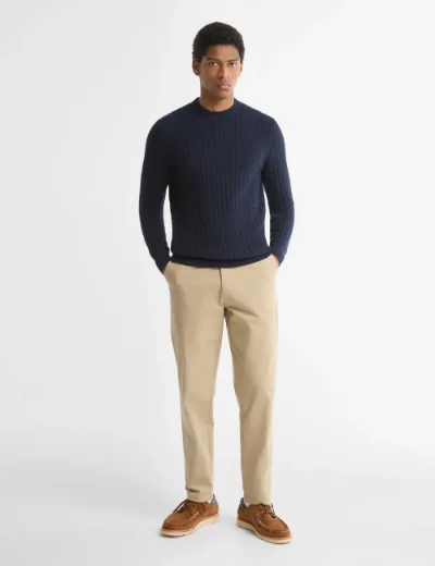 Barbour Herringbone Crew Neck Jumper | Navy