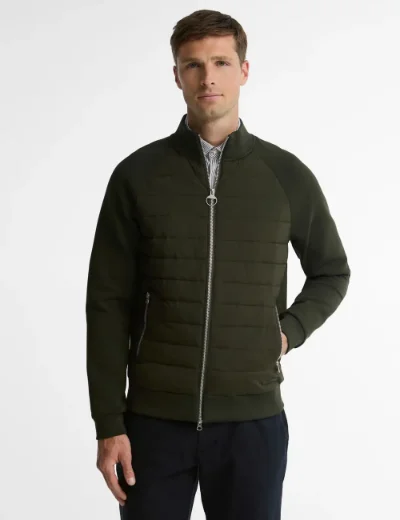 Barbour Thornton Quilted Sweatshirt | Sage