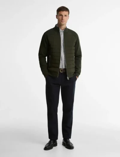 Barbour Thornton Quilted Sweatshirt | Sage