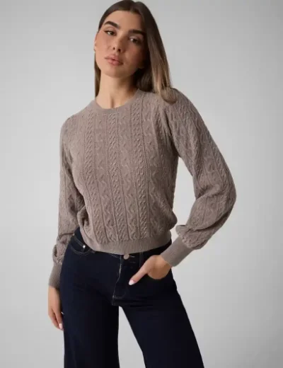 Guess Joanna Crew Neck Sweater | Brown
