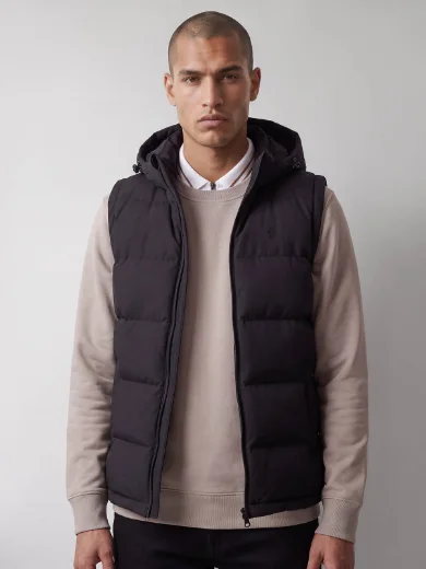 Picture of LUKE 1977 Vienna Quilted Gilet | Black