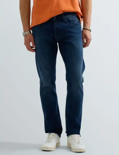 Replay Mens Grover Straight-Fit Jean | Dark Blue