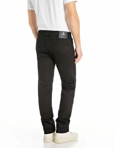 Replay Mens Grover Straight-Fit Jean / Black