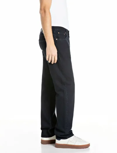Replay Mens Aideen Straight-Fit Jean / Blue-Black