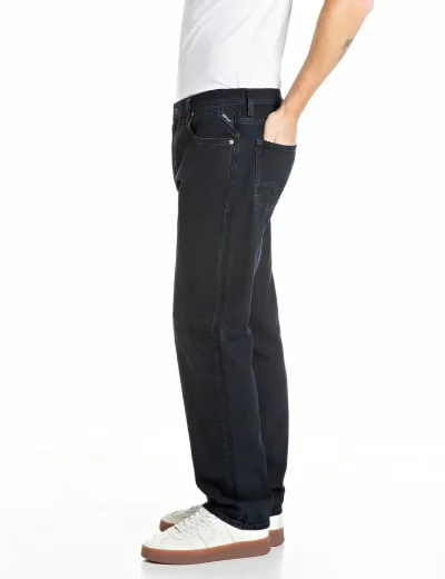 Replay Mens Aideen Straight-Fit Jean / Blue-Black