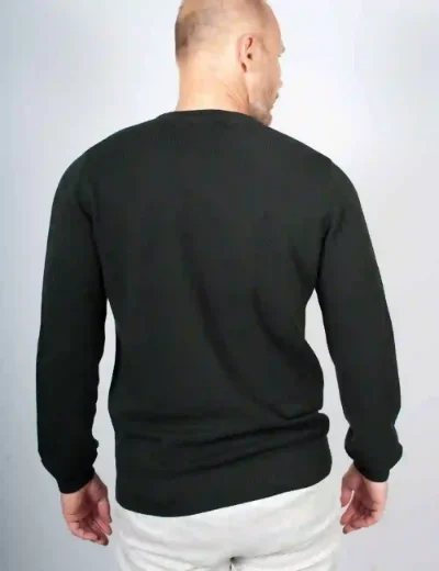 Fred Perry Mens Pique Stitch Jumper  | Night Green
