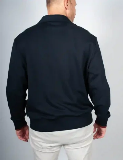 Picture of Fred Perry Mens Half Zip Collared Sweatshirt | Navy