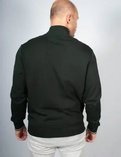 Picture of Fred Perry Mens Half Zip Sweatshirt | Night Green