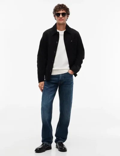 Tommy Hilfiger Dover Regular Straight Whiskered Jeans | Wood Indigo