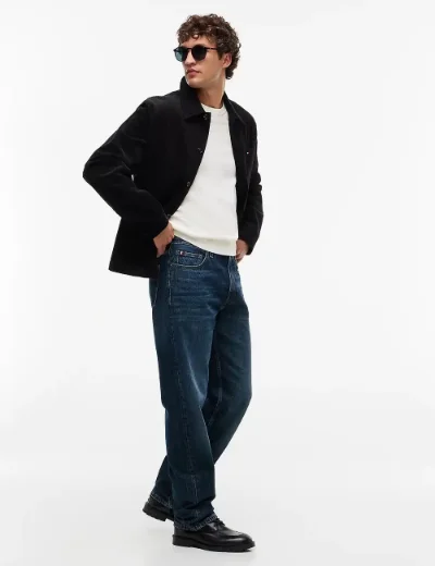 Tommy Hilfiger Dover Regular Straight Whiskered Jeans | Wood Indigo