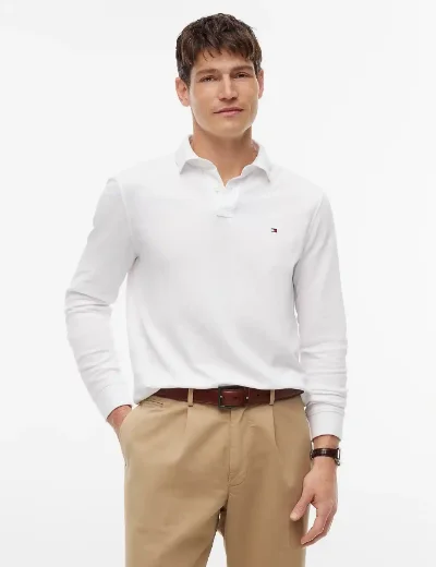 Tommy Hilfiger 1985 Regular Long Sleeve Polo | White