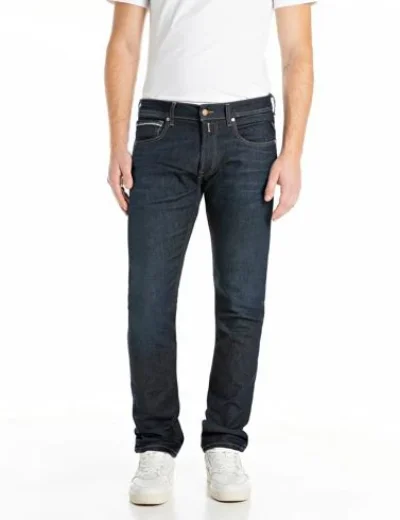 Picture of Replay Mens Grover DNA Straight-Fit Jean | Dark Blue