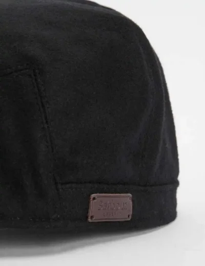 Barbour Mens Redshore Flat Cap | Black