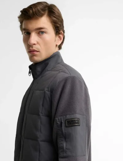 Barbour International Burnhope Quilted Sweatshirt | Ashphalt