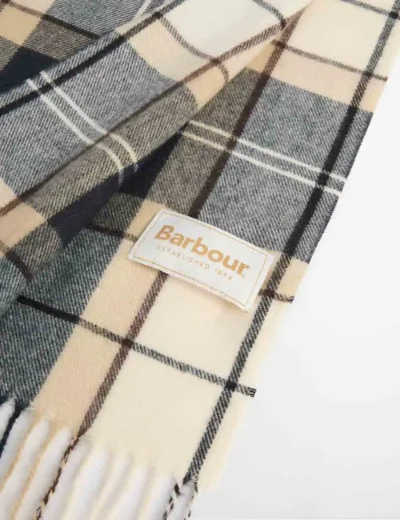 Barbour Womens Hailes Tartan Scarf | Light Birchwood Tartan
