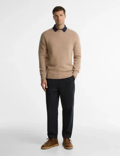 Picture of Barbour Newtown Crew Neck Jumper | Washed Stone