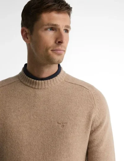 Picture of Barbour Newtown Crew Neck Jumper | Washed Stone