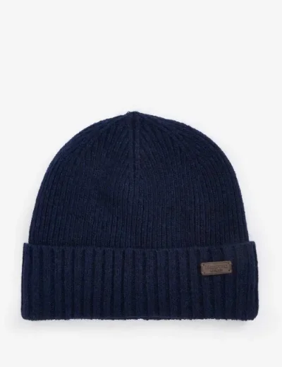 Barbour Carlton Beanie & Glove gift set | Classic Navy