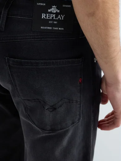 Replay Mens Anbass Slim-Fit Jean | Dark Grey