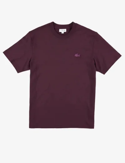 Lacoste Mens Classic Fit Cotton Pique T-Shirt | Burgundy