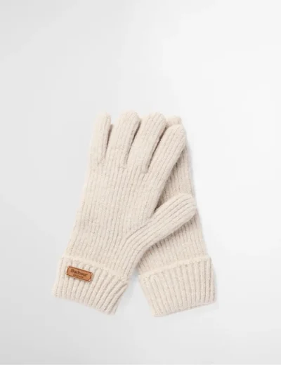 Barbour Pendle Beanie and Glove Gift Set | Eggshell
