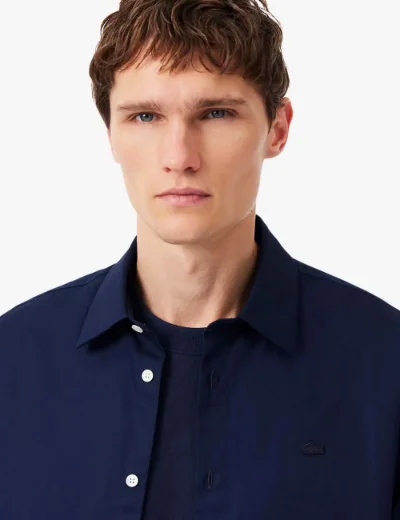 Picture of Lacoste Mens Textured Cotton Shirt | Midnight Blue