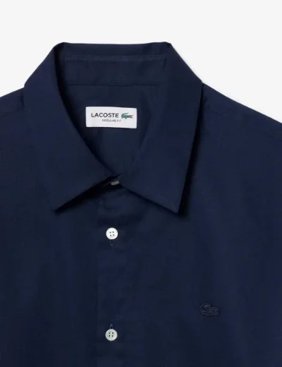 Picture of Lacoste Mens Textured Cotton Shirt | Midnight Blue