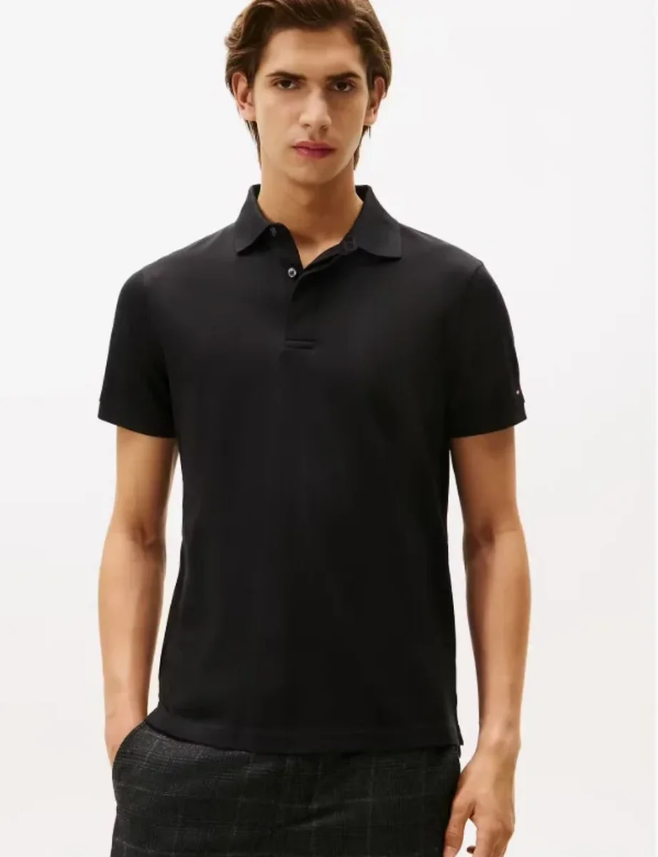 Tommy Hilfiger Hidden Placket Reg Polo | Black